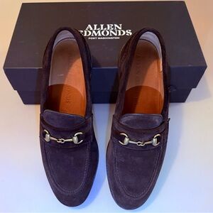 Allen Edmonds Dark Brown Suede Bit Loafers
